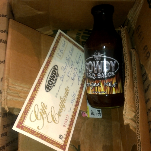 Rowdy BBQ - Gift Certificate & BBQ Sauce